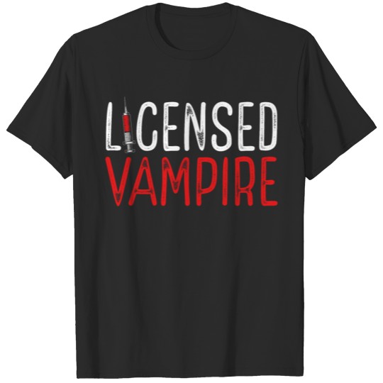 Discover Licensed Vampire Phlebotomy Specialist Drawing T-shirt