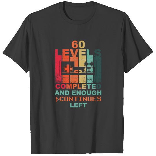 60 Birthday Gamepad Retro Gamer T-shirt