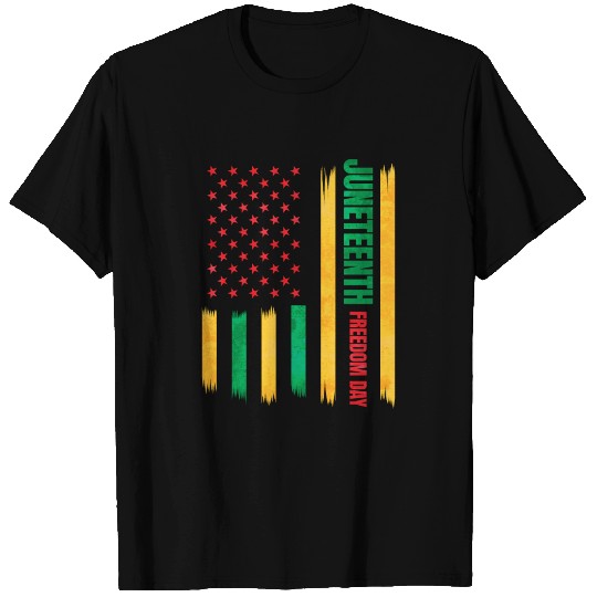 African Colors American Flag Freedom Day T-shirt