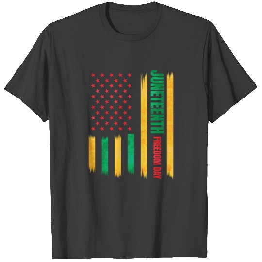 African Colors American Flag Freedom Day T-shirt