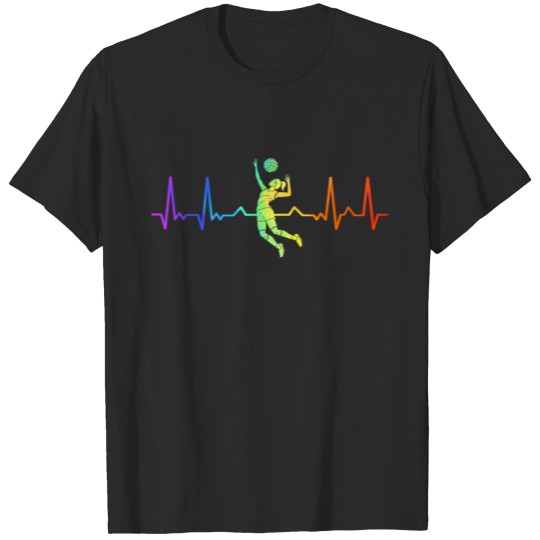 Discover Volleyball Player Team Heartbeat T-shirt