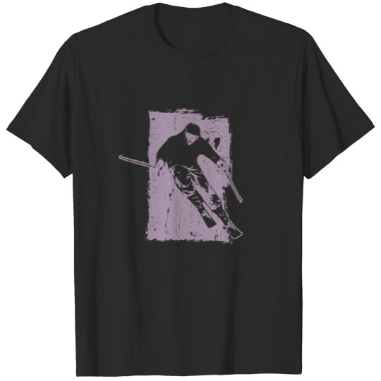 Discover Skier shirt grunge downhill slalom men's women's T-shirt