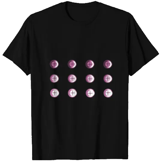 pibuttons pattern screws metal circles pattern snk T-shirt