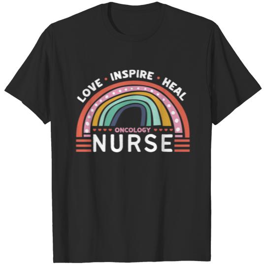 Discover Love Inspire Heal Oncology Nurse Registered Nurses T-shirt