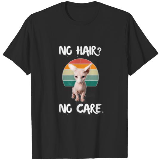 Discover Sphynx cat and hairless cat and naked cat bald T-shirt