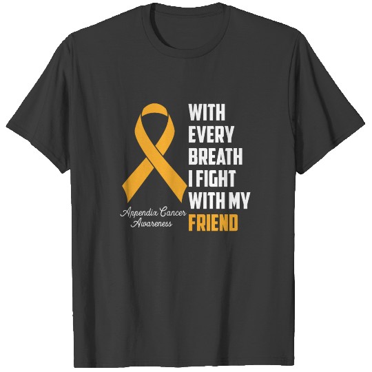 Friend Bladder Cancer awareness Blue Purple Yellow T-shirt