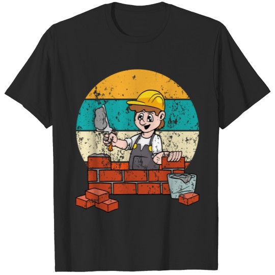Discover Vintage Retro Mason Bricklayer Brickie T-shirt
