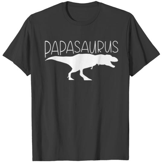Papasaurus Tyrannosaurus Rex Dinosaur Fan Father's T-shirt