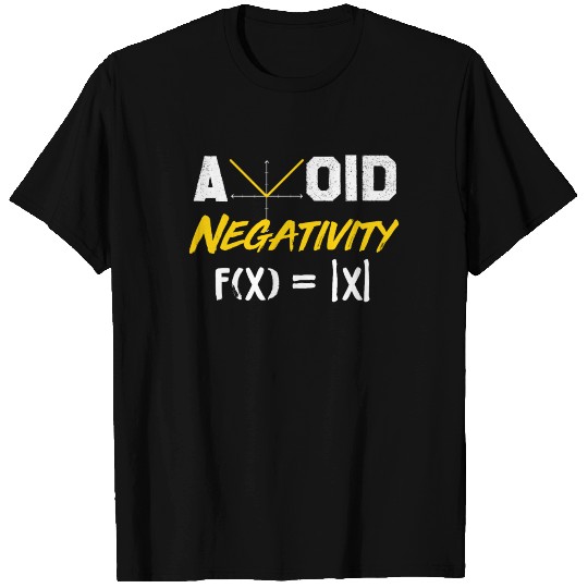 Avoid Negativity Funny Math Pun Equation design T-shirt