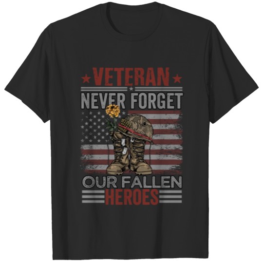 Discover memorial day never forget our fallen heros vintage T-shirt