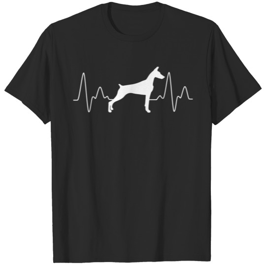 Discover Doberman Pinscher Heartbeat Dog Breed Dog Owner T-shirt