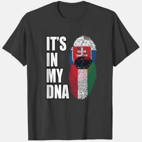 Discover Slovak And Kuwaiti Vintage Heritage DNA Flag T-shirt