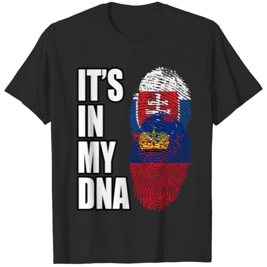 Discover Slovak And Liechtensteiner Vintage Heritage DNA Fl T-shirt