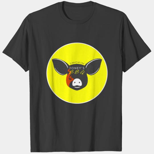 Smokin Toney s BBQ Yellow Circle T-shirt