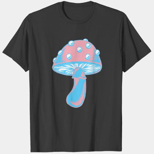 Transgender Pride Flag Vintage Mushroom T-shirt