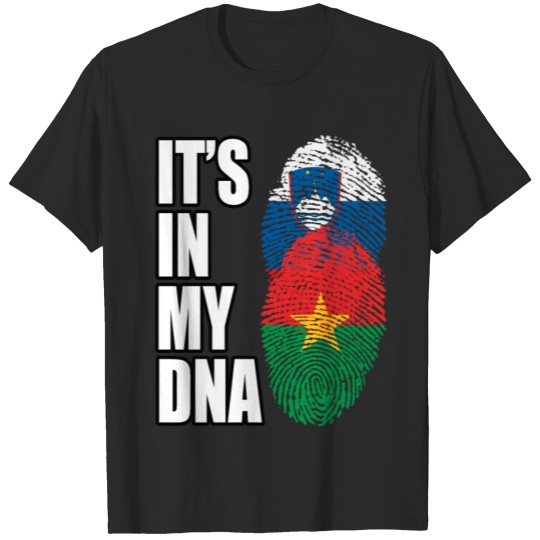 Discover Slovenian And Burkina Faso Vintage Heritage DNA Fl T-shirt