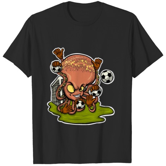 Discover Soccer Player Goalkeeper Octopus Soccer T-shirt