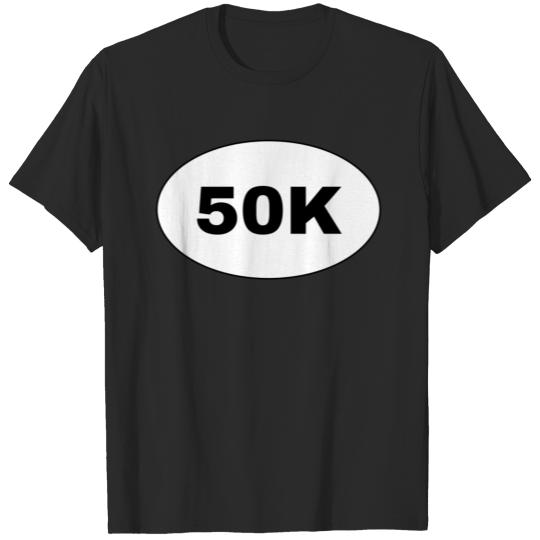 Discover 50k Ultra Marathon - Large White Oval Bumper T-shirt