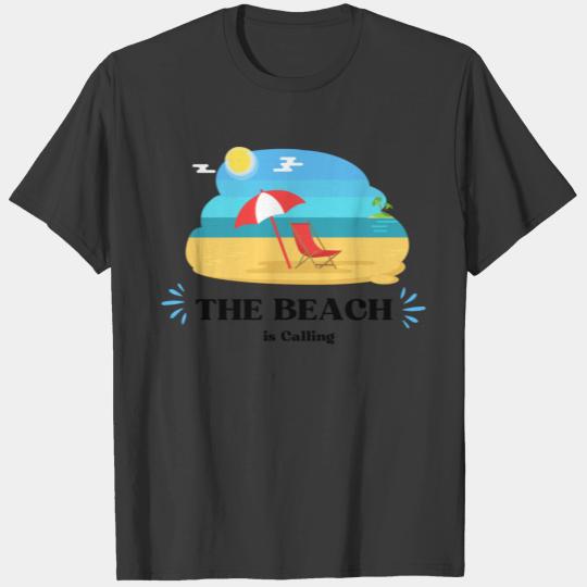 Blue and Brown The Beach T-shirt