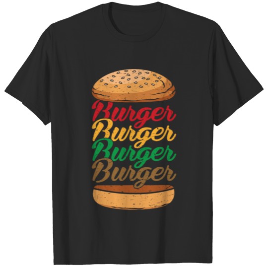 Discover Burger Vintage Retro Design - Burger Yunkie T-shirt