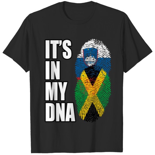 Discover Slovenian And Jamaican Vintage Heritage DNA Flag T-shirt