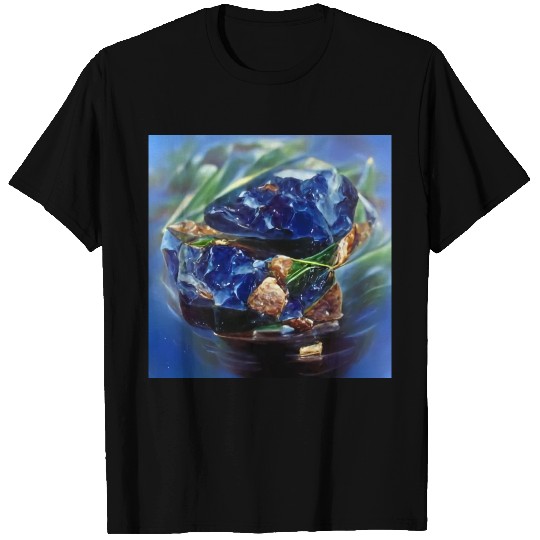 Azurite crystal gemstone T-shirt