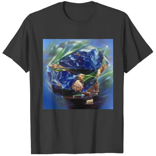 Azurite crystal gemstone T-shirt