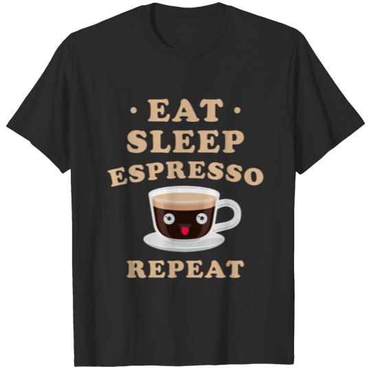 Discover Eat Sleep Espresso kawaii Espresso T-shirt