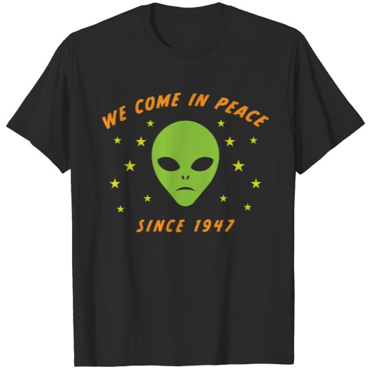 Discover We come in peace alien illustration 04 T-shirt