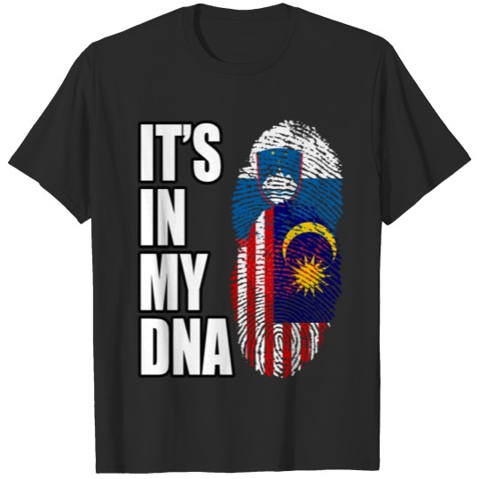 Discover Slovenian And Malaysian Vintage Heritage DNA Flag T-shirt