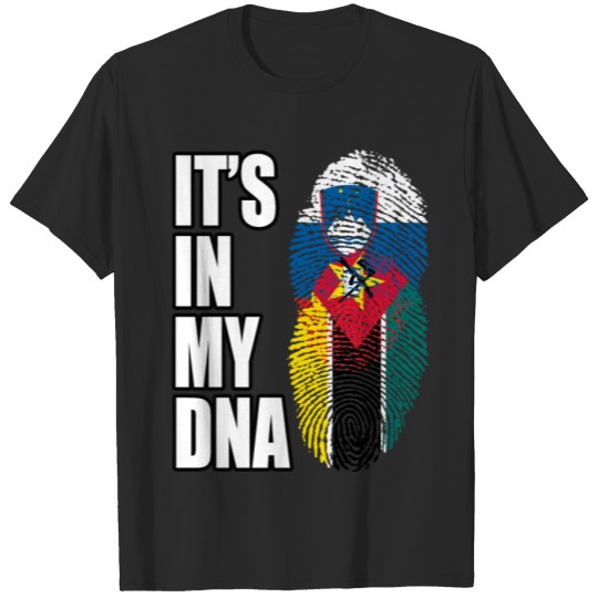 Discover Slovenian And Mozambican Vintage Heritage DNA Flag T-shirt