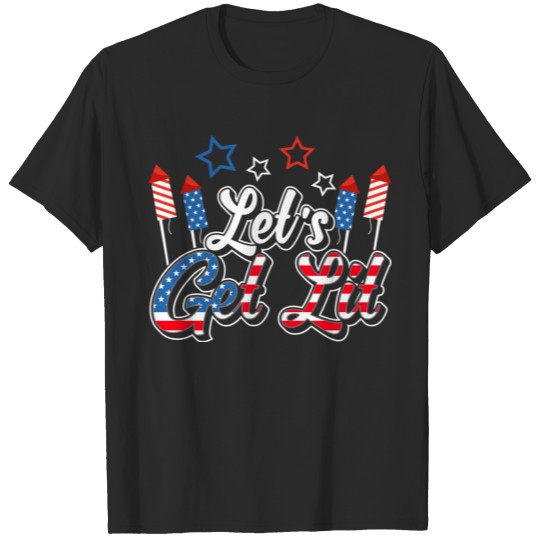 4th of July Fireworks USA Patriotic Party T-shirt