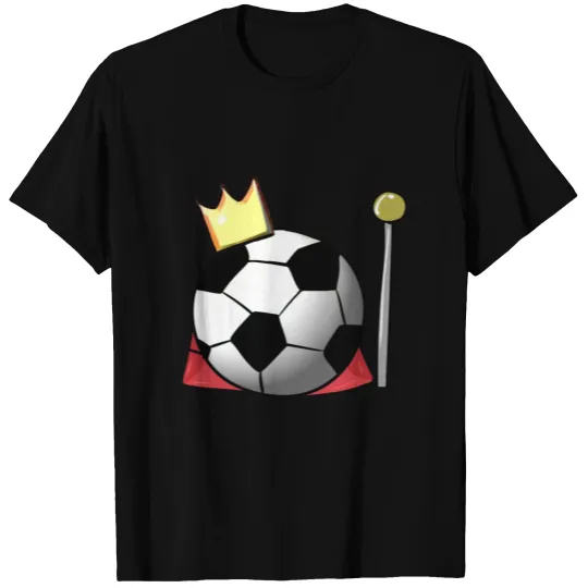 king soccer ball crown icon T-shirt