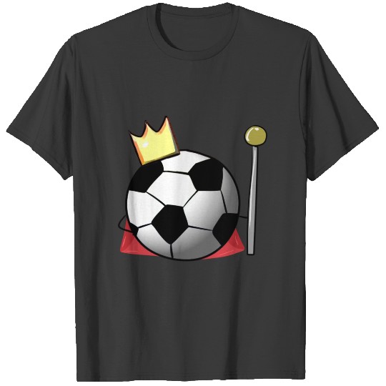 king soccer ball crown icon T-shirt