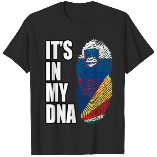 Discover Slovenian And Seychellois Vintage Heritage DNA Fla T-shirt