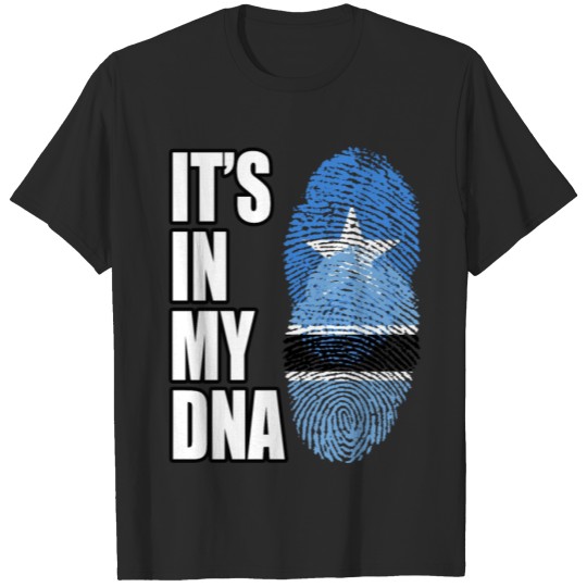 Discover Somali And Botswanan Vintage Heritage DNA Flag T-shirt