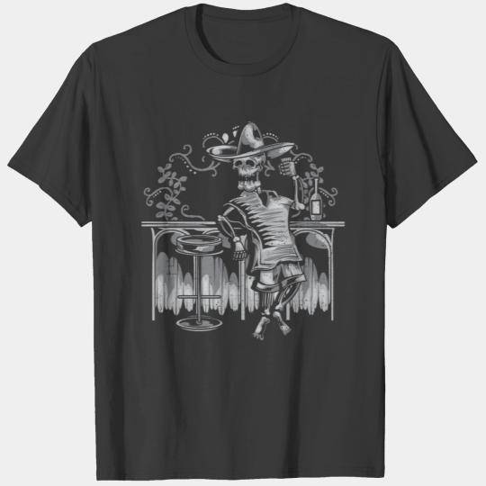 Drinking Skeleton - Halloween T-shirt