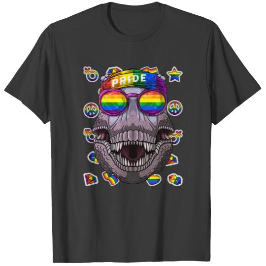 LGBT Dinosaur Gay Pride Month T-Rex Rainbow Lesbia T-shirt