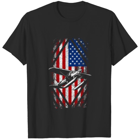 Discover USA American Flag RC Plane T-shirt