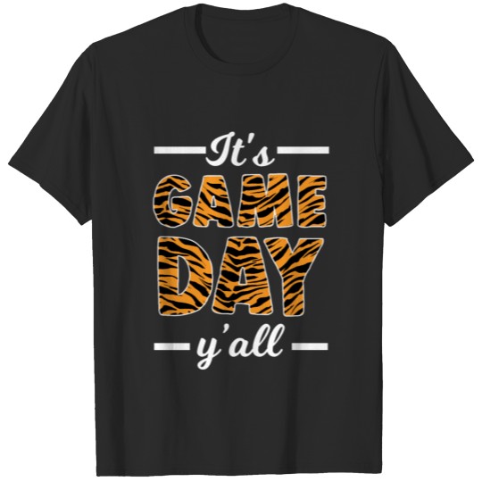 It's Game Day Ya'll Gold Tiger Stripes Sports T-shirt