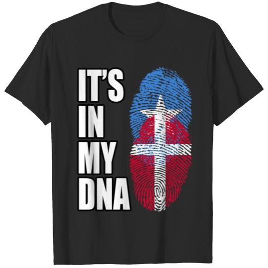Discover Somali And Danish Vintage Heritage DNA Flag T-shirt