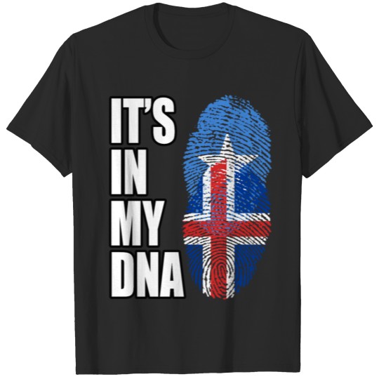 Discover Somali And Icelandic Vintage Heritage DNA Flag T-shirt
