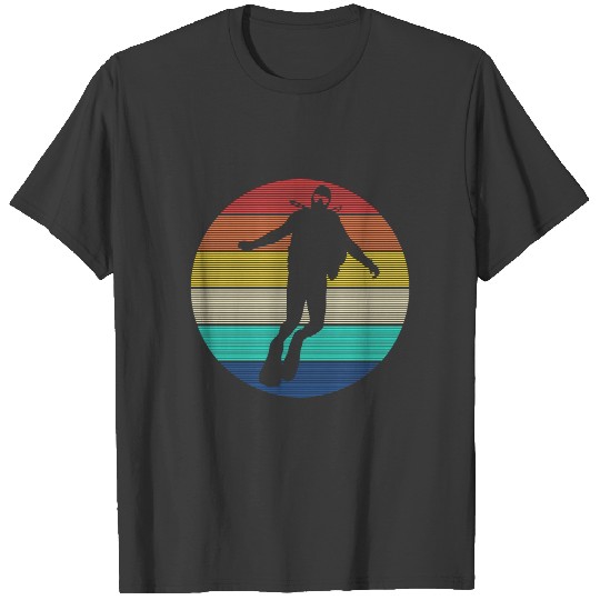 Retro Graphic Scuba Diving Apnoe Diver Snorkeling T-shirt