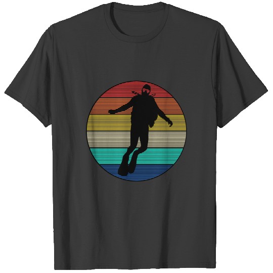 Retro Graphic Scuba Diving Apnoe Diver Snorkeling T-shirt