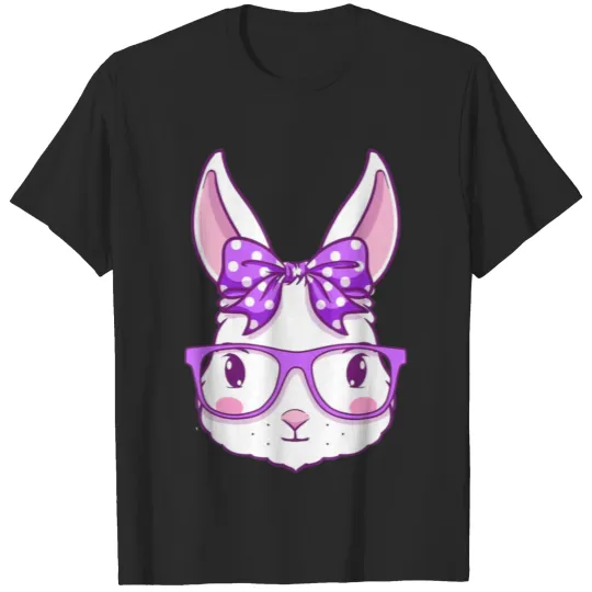 Discover Easter Bunny Face Glasses T-shirt