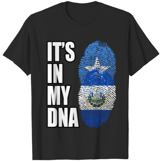 Discover Somali And Salvadoran Vintage Heritage DNA Flag T-shirt