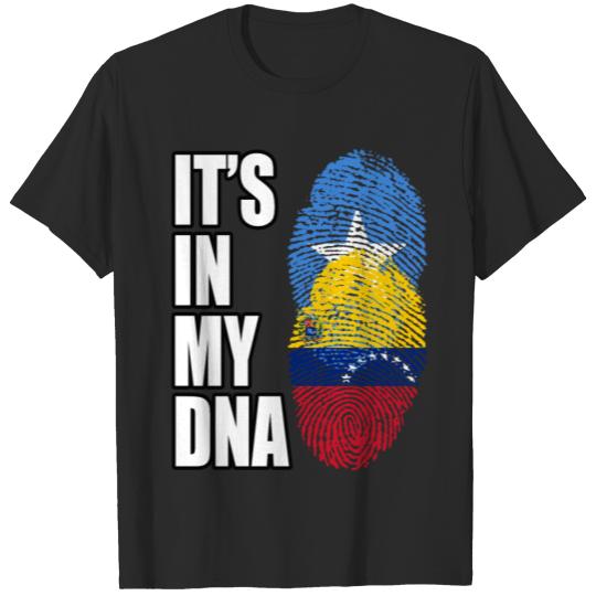 Discover Somali And Venezuelan Vintage Heritage DNA Flag T-shirt