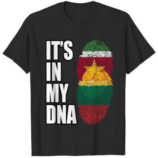 Discover Surinamese And Lithuanian Vintage Heritage DNA Fla T-shirt
