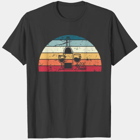 Retro Wine Tasting Sunset Vintage alcohol Sunrise T-shirt