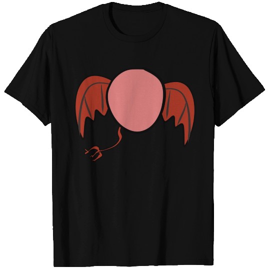 devil red evil ball wings T-shirt